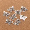 Pavão branco anartia jatrophoe butterfly charme contas 100pcs lote 24 8x19 1mm pingentes de prata antigos jóias diy L1128 224D