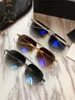 Новые модные дизайнерские солнцезащитные очки, Нью-Йоркские дизайнерские очки-пилот, полуоправа в стиле стимпанк, высочайшее качество, линзы uv4007295801