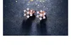925 Sterling Silver Stud Earrings Fashion Jewelry Little Snowflake Diamond Crystal Elegant Style Earring for Women Girls High Quality 100pcs