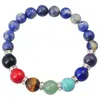 7 Chakra Bracelet Cat Eye Round Bead Stone 8MM Crystal Healing Aura Ladies Jewelry Bracelet