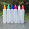 Bottles 30ml PE E Liquid Bottle with Colorful Child Proof Caps and Long Thin Tips Pen Shape Bottle