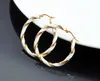 Hot XMAS Gift For Mother & Girlfriend Fashion design Stainless Steel Women White Gold Two Tone Round Hoop Earrings High Quality