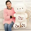 Huge luxury Giant Large designer comfortale 50cm Big Teddy the bear Soft Plush Toy I Love You Valentine Gift suit wholesale popular