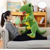 Dorimytrader Duże anime Tyrannosaurus Rex Plush Toy Ogromna kreskówka dinozaur jaja dinozaur dinozaur prezent świąteczny 63 cala 160CM9290393