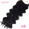 nuovo stile Preed curl Senegalese Crochet Trecce capelli 16 pollici mezza onda metà crespi estensioni dei capelli ricci treccia sinteticai9754900