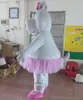 Factory Direct Sale Pink Dress Hippo Mascot -kostuum 2017 2017 voor volwassenen om te dragen
