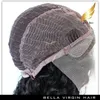 Peruca de cabelos humanos de cabelos virgens da Virgem Virgem com Babyhair Curly 130% densidade m￩dia Belhair Bellahair