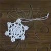 100% coton Ornements de flocons de neige au crochet à la main, flocons de neige au crochet blanc, flocons de neige blancs, décorations de Noël de 20 pc