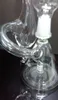 5SETS / LOT MINI BEAKER RECYCLER Glas Bong Hand Blåst Unik Design Småvattenrör 6 tums oljeplattform Bubbler Försäljning Delikat Utseende