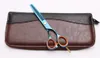 C1014 5.5inch 16cmカスタマイズされたロゴレーザーブルーの専門の人間の髪の毛髪はさみの理髪師のハサミのカット間伐鋏サロンスタイルのツール