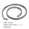 Fantastic Gift For Husband & Dad Healthy pollution-free Stainless steel Silver boxy Link chain Necklace Men's Jewelry 6mm 24''