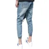 Gros-2016 Jeans Skinny Hommes Personnalité Rock Style Jean Pantalon Casual Jeans En Détresse Calca Jeans Denim Pantalons Joggers Pour Hommes LQ195