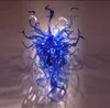 Lampade da parete in vetro blu per illuminazione di corridoi artigianali in borosilicato soffiato a bocca OEM