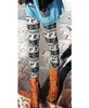 2014 Young Girl's Retro Knitting Fashion Casual Wild Deer Snowflake Leggings Pant Warm Winter Snow Pants Legging Free Shipping