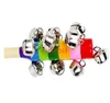 Free Shipping Hot Baby Rattle Rainbow Toy kid Pram Crib Handle Wooden Activity Bell Stick Shaker Rattle Baby Gift