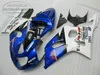 ABS Motorcykel Fairings Set för Suzuki GSXR1000 K2 2000 2001 2002 Blue White Black GSX-R1000 00 01 02 Plastfeoking Kit YR15