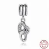 Ciondoli originali Mamma Amore Ciondoli pendenti in argento sterling 925 con perline sparse Gioielli fai da te per collana con filo Bracciale Festa della mamma G4072207