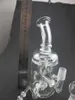 Transparent recycler glass hookah, carta oil rig pipe, 14mm joint, factory direct sales, welcome to order