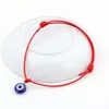 100Pcs Adjustable Red Color Waxes Rope Charm Bracelets Lucky Eye Beads Pendant For Men & Ms Jewelry Gift