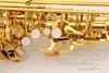 Suzuki A901 Eletroforese profissional Gold Alto Saxofone EB Sax Tendões Duplos Top Instrumentos de música para teste iniciantes