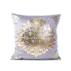 Capa de Almofada Floral Ouro De Veludo de Luxo Fronha para o Sofá-Cama Do Vintage Travesseiro Cobre Macio Home Decor 18 * 18