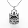 Slide Pendant Necklace Merry Christmas & The Christmas Tree Fashion Europe & America Style Creative Personality Necklace Clothing Decoration