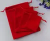 Free Ship 100pcs Handmade S M L Thicker & Better Quality Velvet Jewelry Earring Rings Necklace Bags Wedding Party Candy Xmas Gift Bags