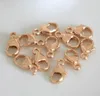 14mm cor-de-rosa banhado a ouro fecho de lagosta DIY descobertas de jóias fazendo para pulseira colar acessórios clasps