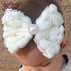 Nishine Girls Pearl Double Layer Rose Flowers Bowknot Headband Headwear Children Kids Hair Band Head Piece Accessories4850804