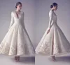 1950-talet prom klänningar ren vit ashi studio långärmad djup v nacke satin beading appliqued personliga festklänningar gratis frakt