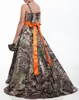 Vestidos de fiesta de boda para niñas de camuflaje hechos a medida Vestidos de niña de flores de camuflaje alto y bajo Vestidos de desfile de niña formal de Realtree con marco