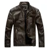 Autunno-015 Nuovi arrivi Autunno Giacca di pelle di marca Uomo Jaqueta Couro Masculino Bomber Cappotto di pelle Pelle di pecora Giacche da moto da uomo