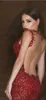 2016 Nieuwe Arabische Kant Pailletten Mermaid Avondjurken Sheer Backless Lange Slanke Fitted Prom-jurken Formele avondjurken Vestidos Custom Made