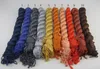 Mulheres simples cor sólida lenços de algodão cachecol ponchos envoltório lenços xales 22 pçs / lote # 1393