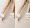 2016 Test White Lace Wedding Shoes Socks Made Made Dance Shoes Activity Socks Bridal Shoes Beach Wear Ribbon Lace Up Socks310S