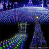 LED Noel Düğün partisi açık su geçirmez Net Işıklar 2m * 3m 4m * 6m çelenk düğün dekorasyon peri Işıklar