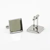 BeadSnice Cufflink Onderdelen met 18mm Square Bezel-instelling voor uw manchetkoppeling Making Brass ID 10040