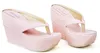 Small big size women shoes flip flop wedge sandals girls high heel wedge shoes beach sandals size 34 to 40 42 43 44 45