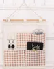 Useful Sundry Cotton Linen Wall Hanging Organizer Bag Multi-layer Holder Storage Bag Pouch Home Decoration