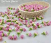 500 pièces 0.6 "boutons de roses têtes de fleurs artificielles en soie pour la décoration de Bouquet de mariée de mariage à la maison