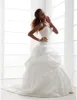 2016 NYHET HOT FASHION GRATIS SÄKERHET Elegant bollklänning Ivory Chapel Train Appliques Sweetheart Satin / Taffeta Bröllopsklänningar 223