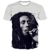 2016 Moda Camiseta Hombre Camisetas Imprimir Bob Marley Camiseta 3D Marca Unicorn Summer Tops Camisetas Hip Hop Camiseta Hombre Camisas Tallas grandes