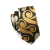 Abstrato amarelo masculino gravata bolso quadrado abotoaduras conjunto 85cm largura reunião negócios casual festa gravata jacquard tecido n11825630772