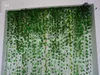 2.5 M long Simulation Ivy Rattan Climbing Vines Green Leaf Artificial Silk Virginia Creeper Wall Decoration Home Decor free shipping