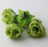 400pcs sztuczne kwiaty Zielona herbata Rose Kwiat Głowa sztuczna kwiat Wedding Decorating Flowers 3mm7347032