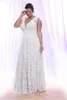 Cheap Plus Size Full Lace Wedding Dresses With Removable Long Sleeves V Neck Bridal Gowns Floor Length A Line Wedding Gown3603055