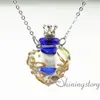 heart diffuser locket aromatherapy necklaces essential jewelry glass vial pendant necklace small perfume bottles wholesale diffuser necklace