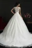 2020 chaud nouveau Vintage col haut longue Organza robe de bal robe de mariée robe de mariée manches cape robe de mariée bouton
