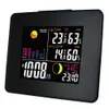 Freeshipping Station météo numérique sans fil avec rétro-éclairage couleur LCD Température intérieure extérieure Humidité et réveil numérique