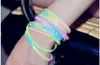 crazy selling Silicone bracelet, luminous SPORTS BRACELET,Fluorescent color Wristband, female multi color bracelet, DHL free shipping